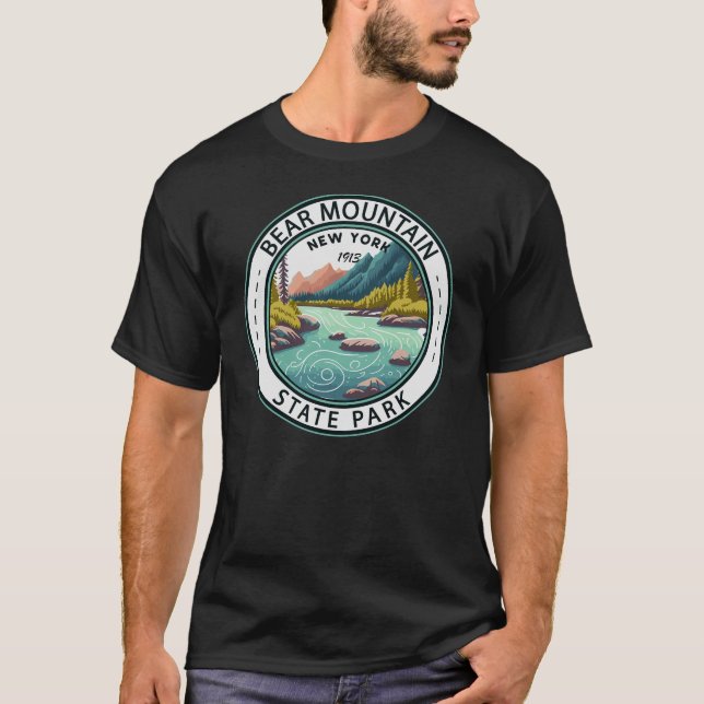 Bear Mountain Staat Park New York Abzeichen T-Shirt (Vorderseite)