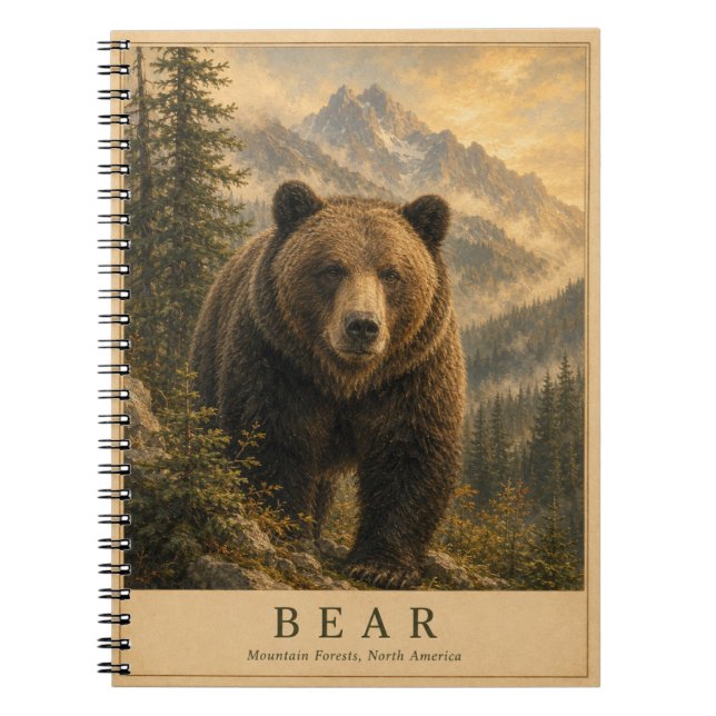 Bear Mountain Wälder VINTAGE Notizblock (Vorderseite)