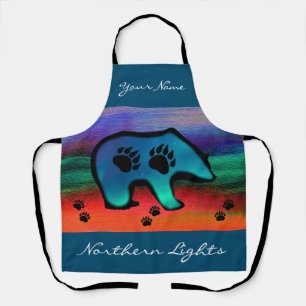 Bear Northern Lights Spirit Bear Schürze