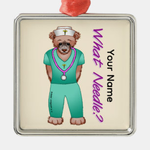 Bear Nurse Ornament Aus Metall