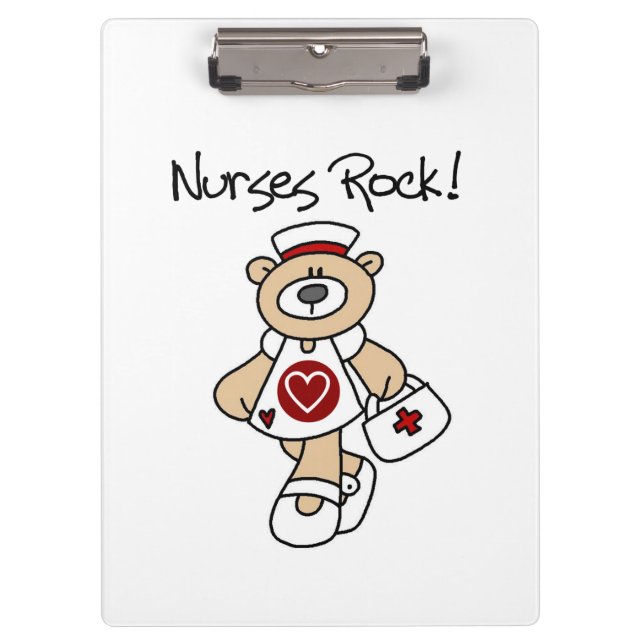 Bear Nurses Rock Clipboard Klemmbrett (Vorderseite)