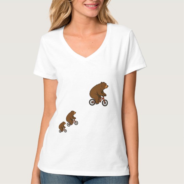 Bear on a Bike – Wild Ride Vibes T-Shirt (Vorderseite)