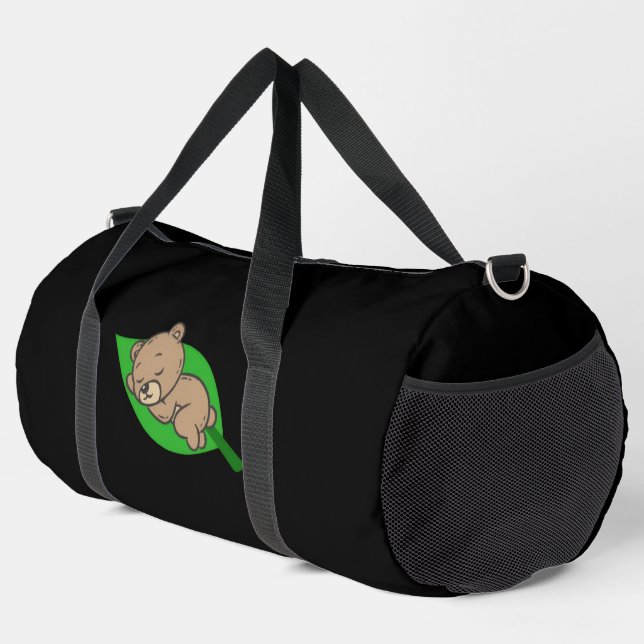 Bear on a Leaf Large Duffle Bag (Rechte Ecke)