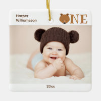 Bear One Birthday Keepake Baby Foto