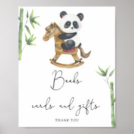 Bear Panda bucht Karten und Geschenke Poster