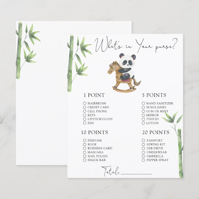 Bear Panda - Was in Ihrem Geldbörsenspiel steckt (Vorne/Hinten)