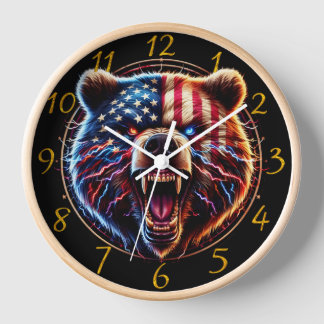 Bear Patriot: Ein Flag-Bearing-Furry-Freund Uhr