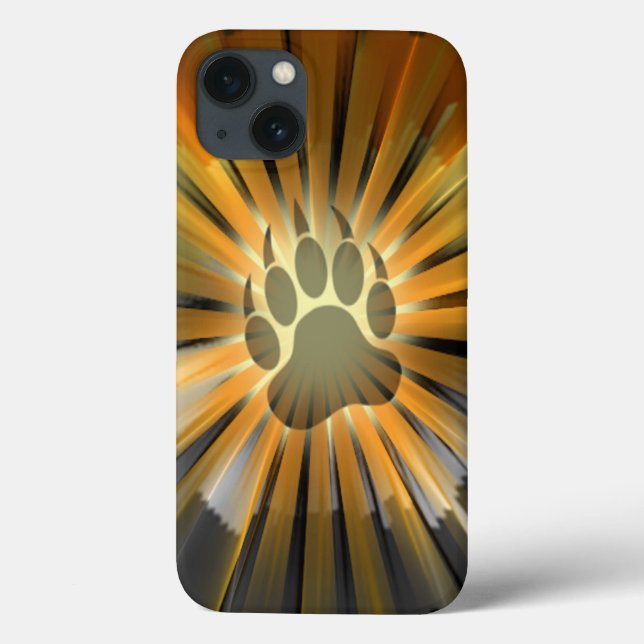 Bear Paw Bären Stolz Flag Rays Case-Mate iPhone Hülle (Rückseite)