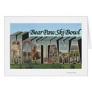 Bear Paw Ski Bowl, Montana - Grandes Lettres Scène