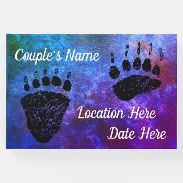 Bear Paws Blue - Gästebuch (Vorderseite)