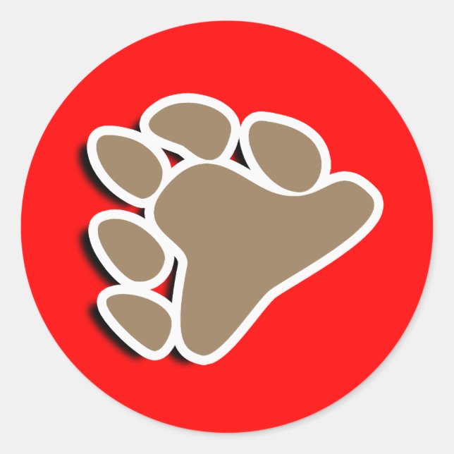 BEAR PAY SYMBOL 3D RUNDER AUFKLEBER (Vorderseite)