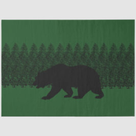 Bear Pine Forest Decoupage Craft Seidenpapier