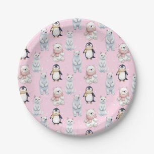 Bear Pinguin cat Seamless Musterpapiere Teller