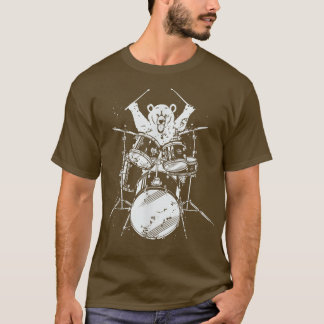 Bear Playing Drums T-Shirt