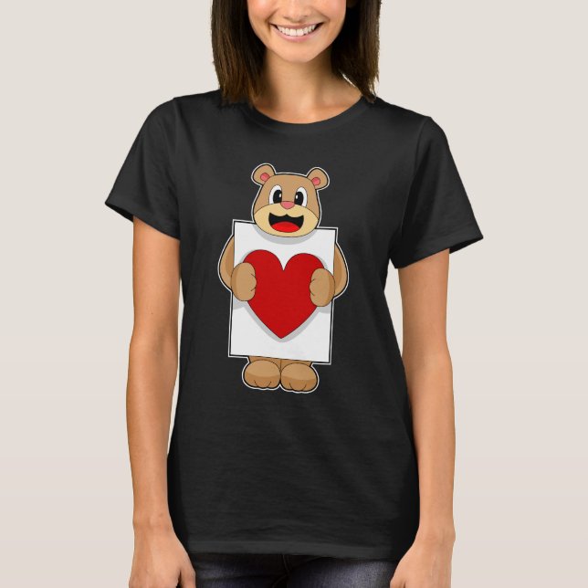 Bear Poker Poker Karten Kartenspiel T-Shirt (Vorderseite)