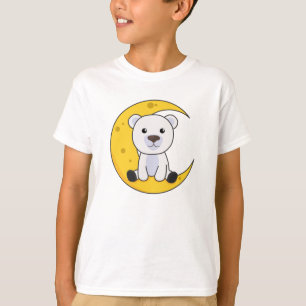 Bear Polar Bären Moon Gute Nacht Mondbär Niedlich T-Shirt