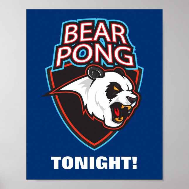 Bear Pong Beer Pong Poster (Vorne)