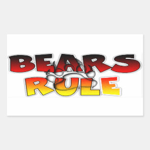 Bear Pride Bears Regel Rechteckiger Aufkleber