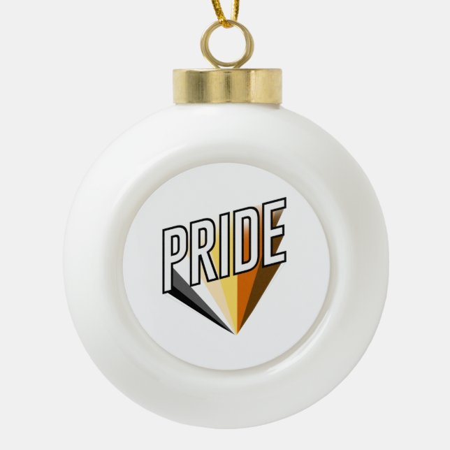 Bear Pride Burst Keramik Kugel-Ornament (Vorderseite)