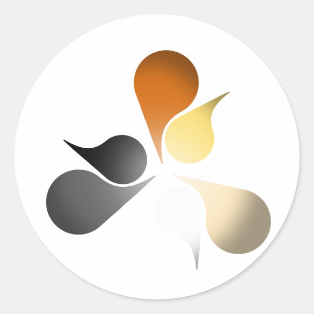 BEAR PRIDE BURST RUNDER AUFKLEBER (Vorderseite)