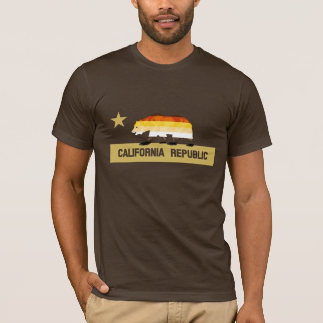 Bear Pride Flag California Bear T-Shirt (Vorderseite)