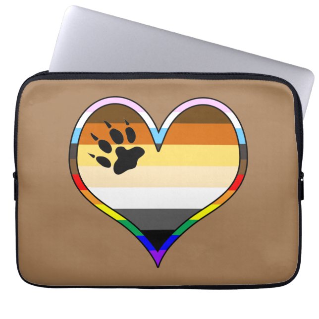 Bear Pride Heart Laptop Sleeve (Vorderseite)
