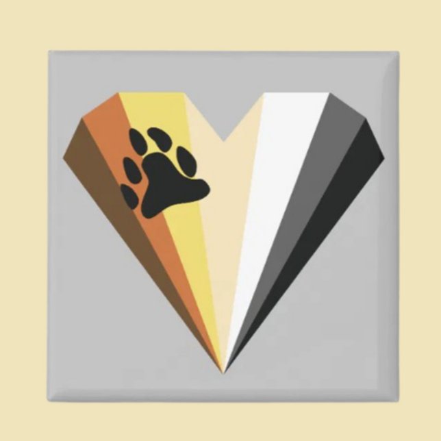 Bear Pride Heart Magnet (Von Creator hochgeladen)