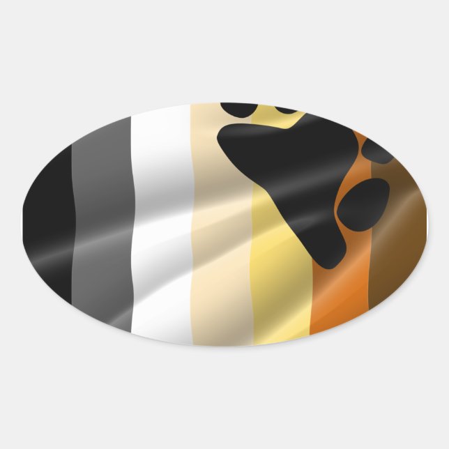 BEAR PRIDE OVALER AUFKLEBER (Vorderseite)