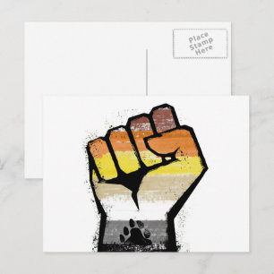 Bear Pride Paw Fist Postkarte