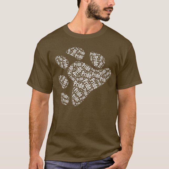 BEAR PRIDE PAW PATTERN T-Shirt (Vorderseite)