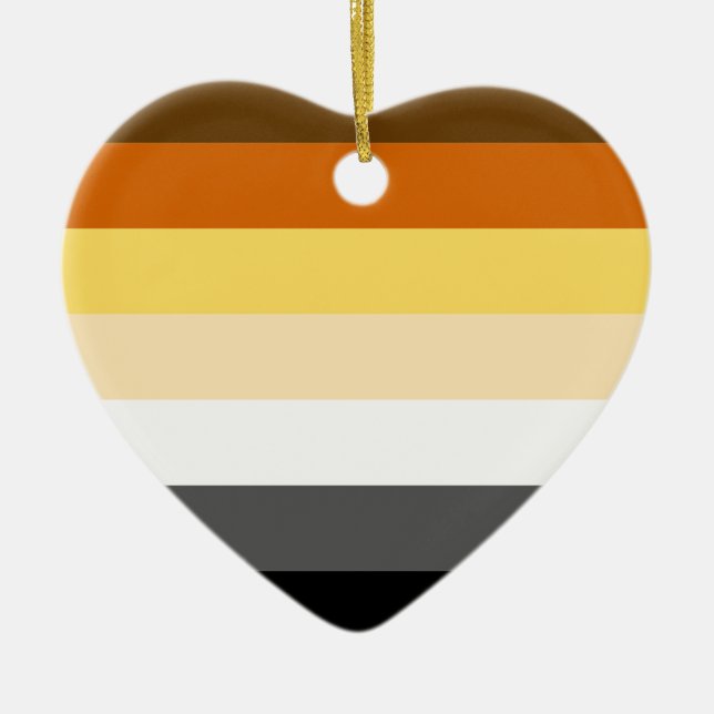 BEAR PRIDE STRIPES KERAMIKORNAMENT (Vorne)