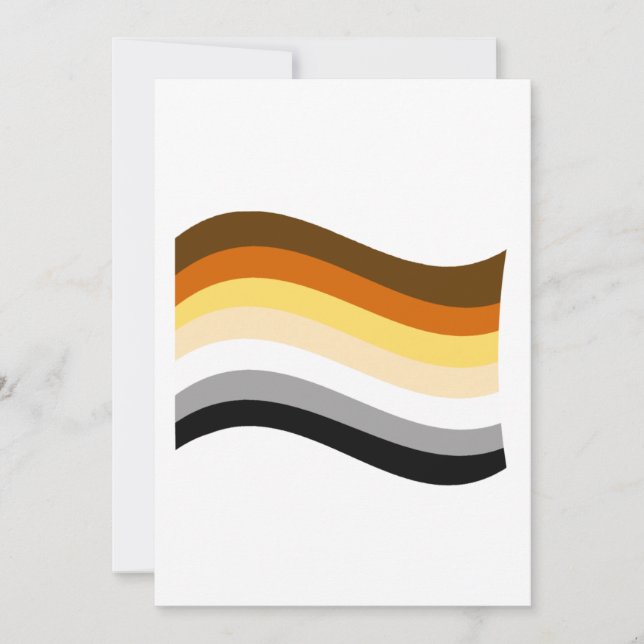 Bear Pride Wavy Flag Feiertagskarte (Vorderseite)