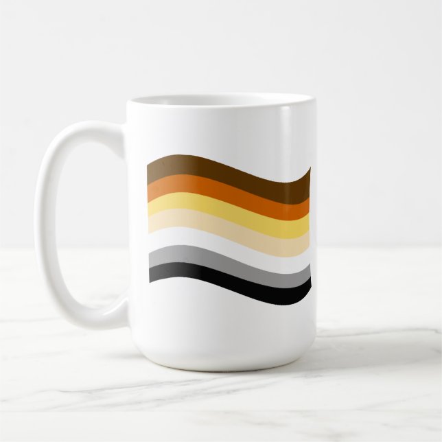 Bear Pride Wavy Flag Kaffeetasse (Links)