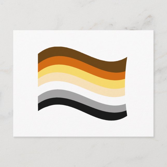 Bear Pride Wavy Flag Postkarte (Vorderseite)