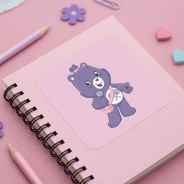 Bear Quadratischer Aufkleber (Von Creator hochgeladen)