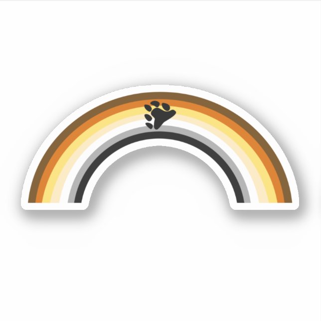 Bear Rainbow Aufkleber (Vorderseite)
