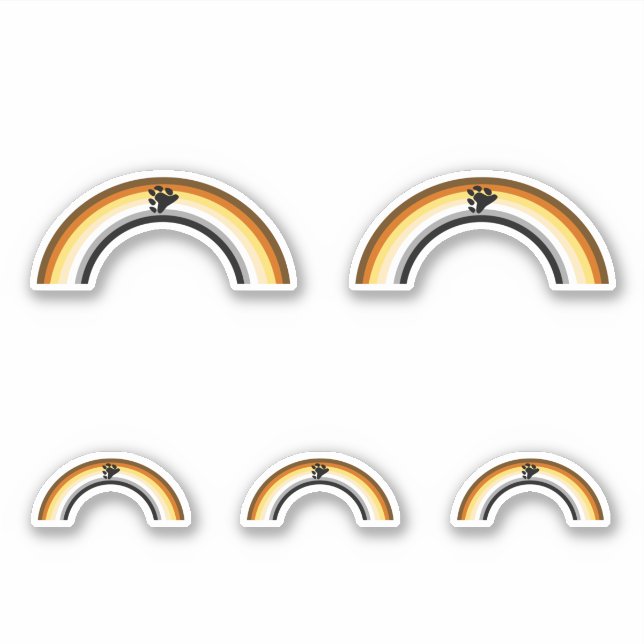 Bear Rainbow Aufkleber (Vorderseite)