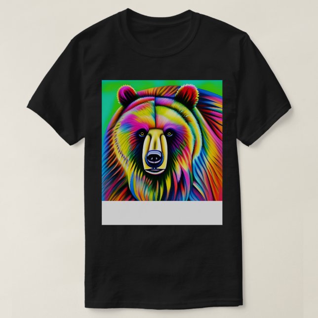 Bear Rainbow Painting T-Shirt (Design vorne)