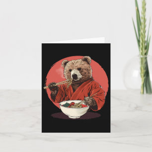 Bear Ramen Kimono Karate Japanischer Noodles Bär R Karte