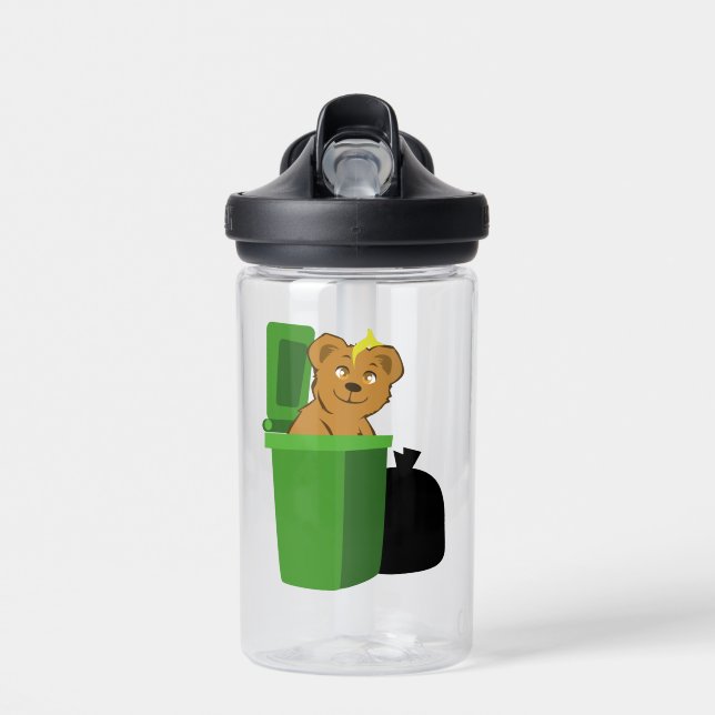 Bear rasiert den Mülleimer Trinkflasche (Vorne)