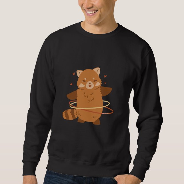 Bear Red Cute Animals Sweatshirt (Vorderseite)