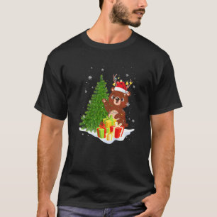 Bear Reindeer Santa Weihnachten Kostümtanz auf Sch T-Shirt