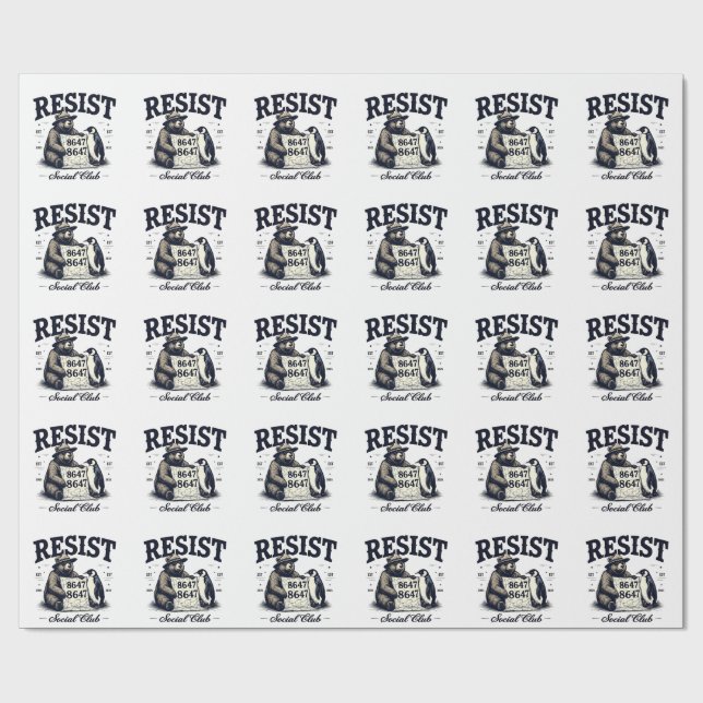 Bear Resist Protect National Park Anti Trump 8647 Geschenkpapier (Flach)