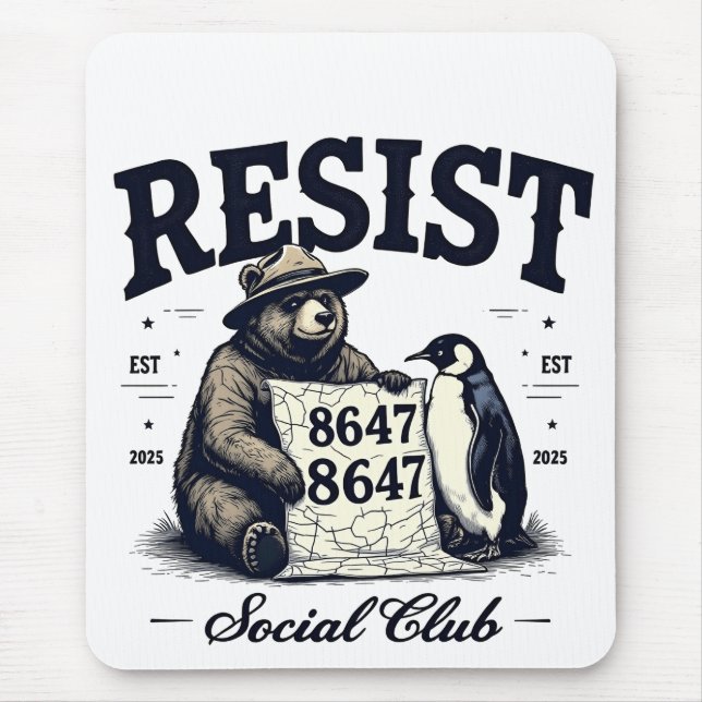 Bear Resist Protect National Park Anti Trump 8647 Mousepad (Vorne)