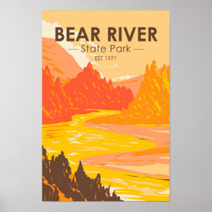Bear River Staat Park Wyoming Vintag Poster