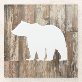 Bear Rustic Wilderness Decor Glass Untersetzer