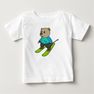 Bear Skier Ski Baby T-shirt
