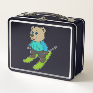 Bear Skier Ski Metall Brotdose