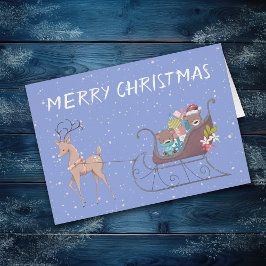 Bear Sleigh und Rentier Weihnachten