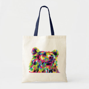 Bear Spirit Animal Pop Art Tragetasche